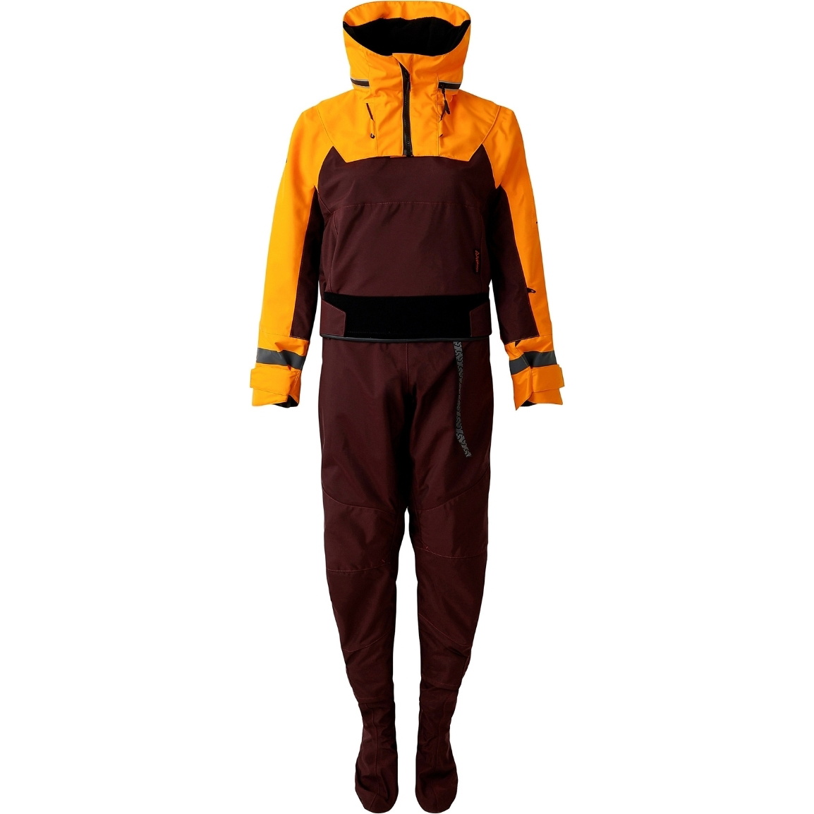 2026 Typhoon Womens Sea Kayak Hinge Entry Drysuit 100201 - Tangerine / Plum